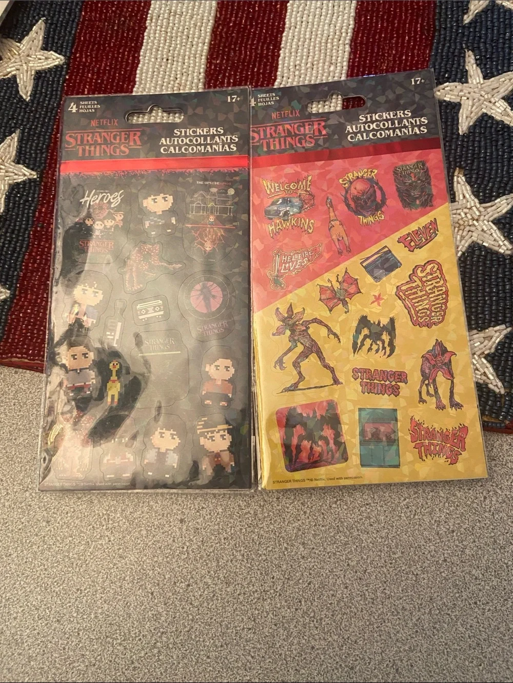 Netflix Stranger Things Sticker Sheets - Red, Black, Yellow